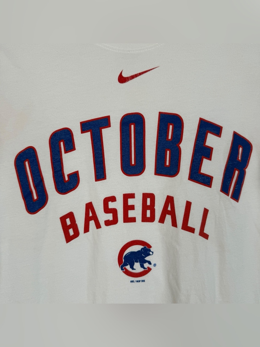 Nike Dri-Fit October Baseball Chicago Cubs Long Sleeve T-Shirt size Small Men’s - Picture 3 of 5